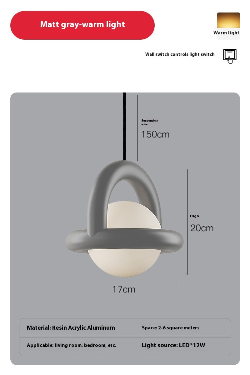 Nordic Line Bedside Pendant Light / Red