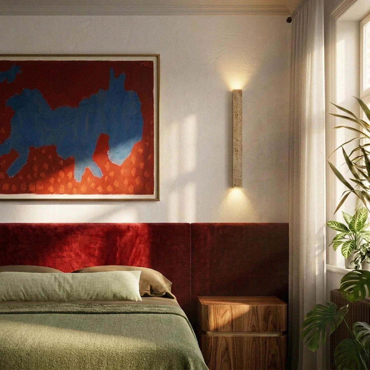 Olorva Travertine Wall Lamp