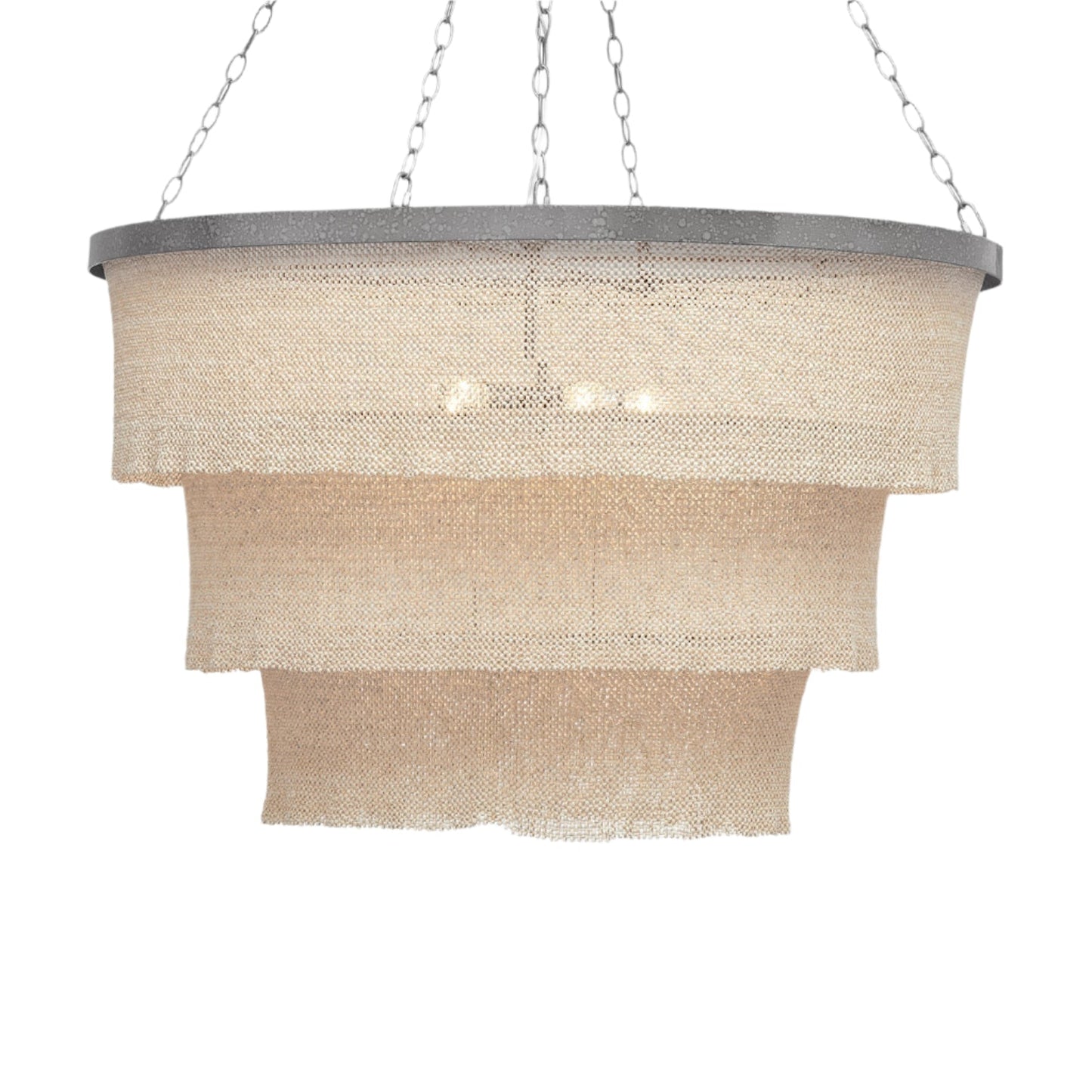 Oval Gold or Silver Chandelier
