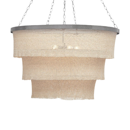 Oval Gold or Silver Chandelier