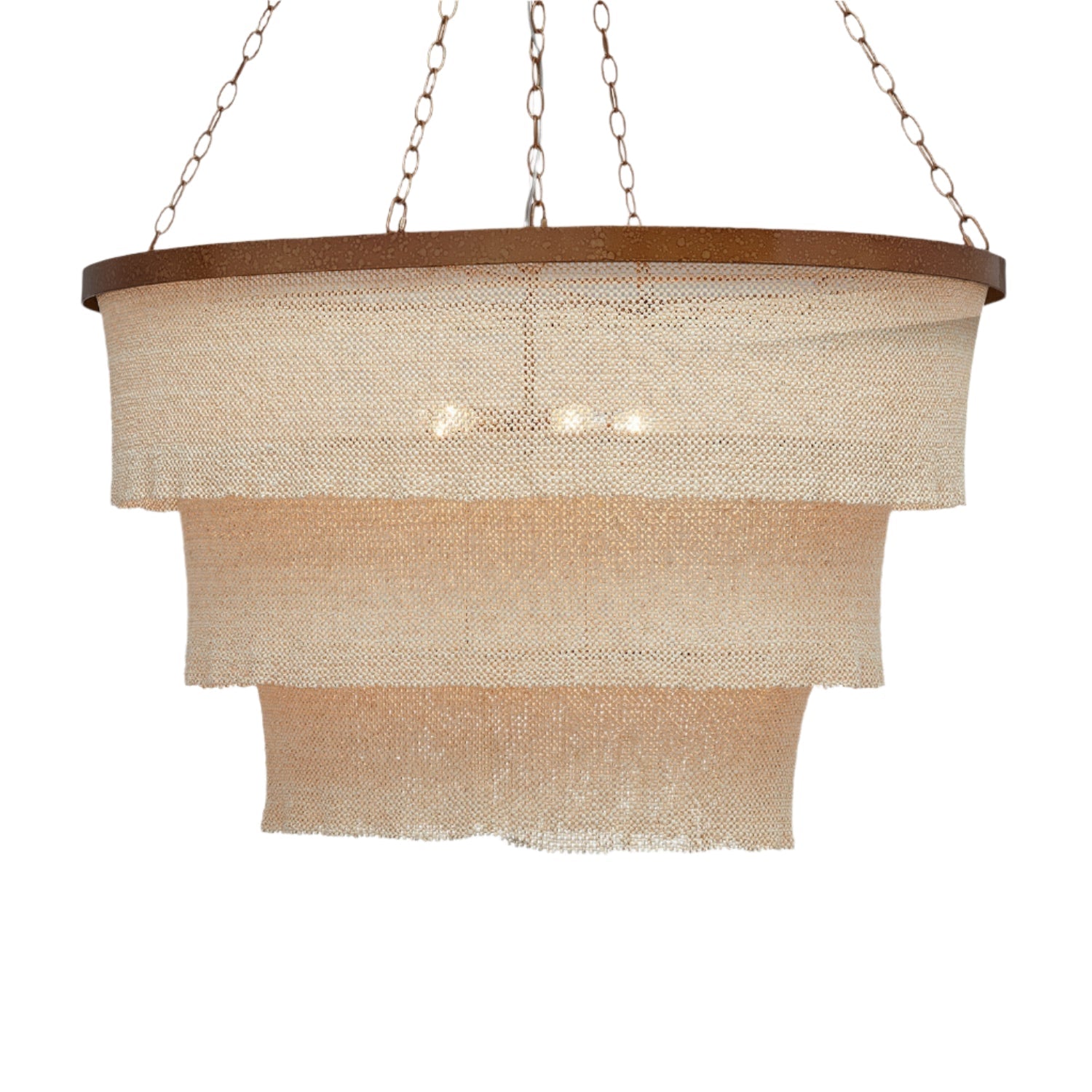 Oval Gold or Silver Chandelier