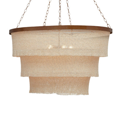 Oval Gold or Silver Chandelier