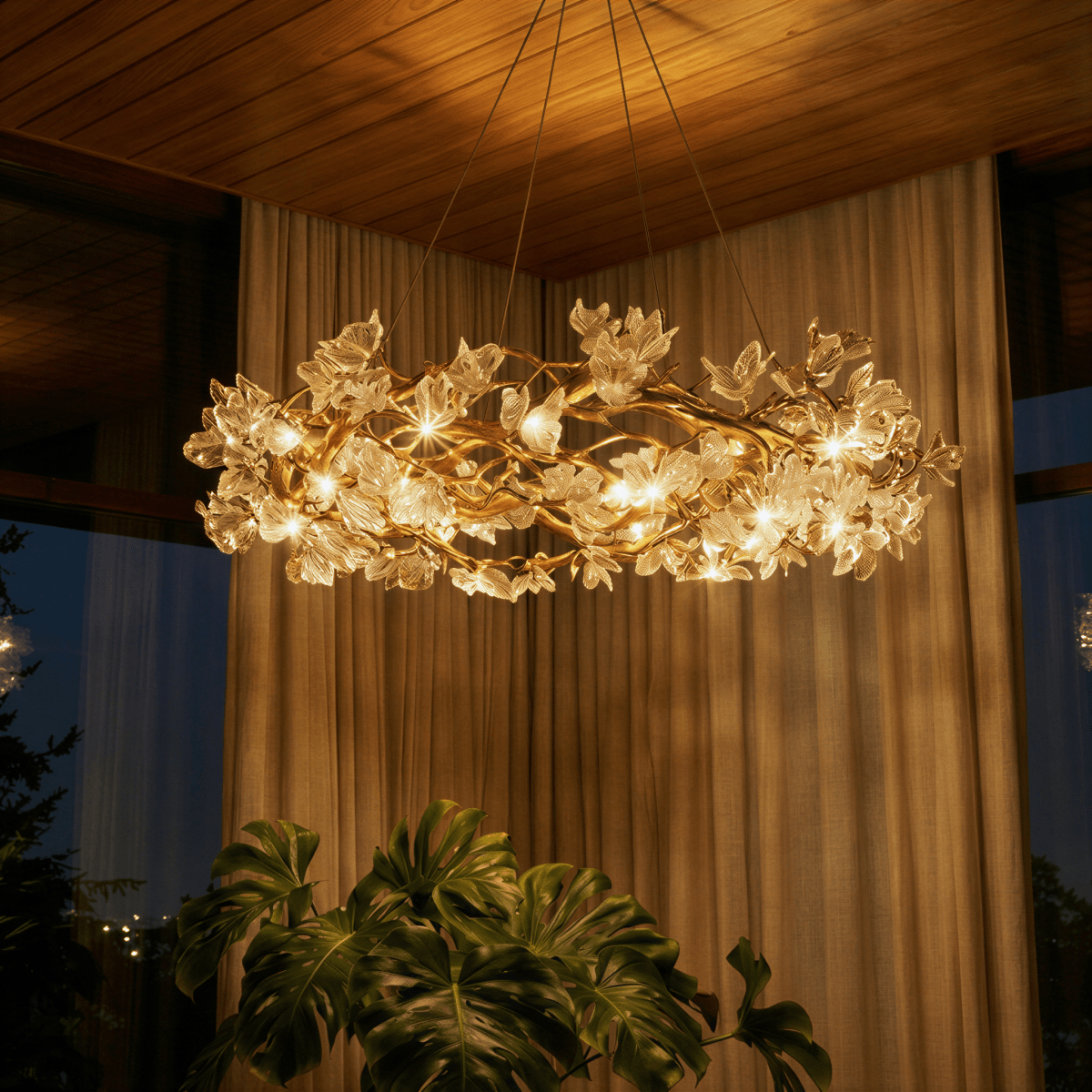 Petala Crystal Round Chandelier