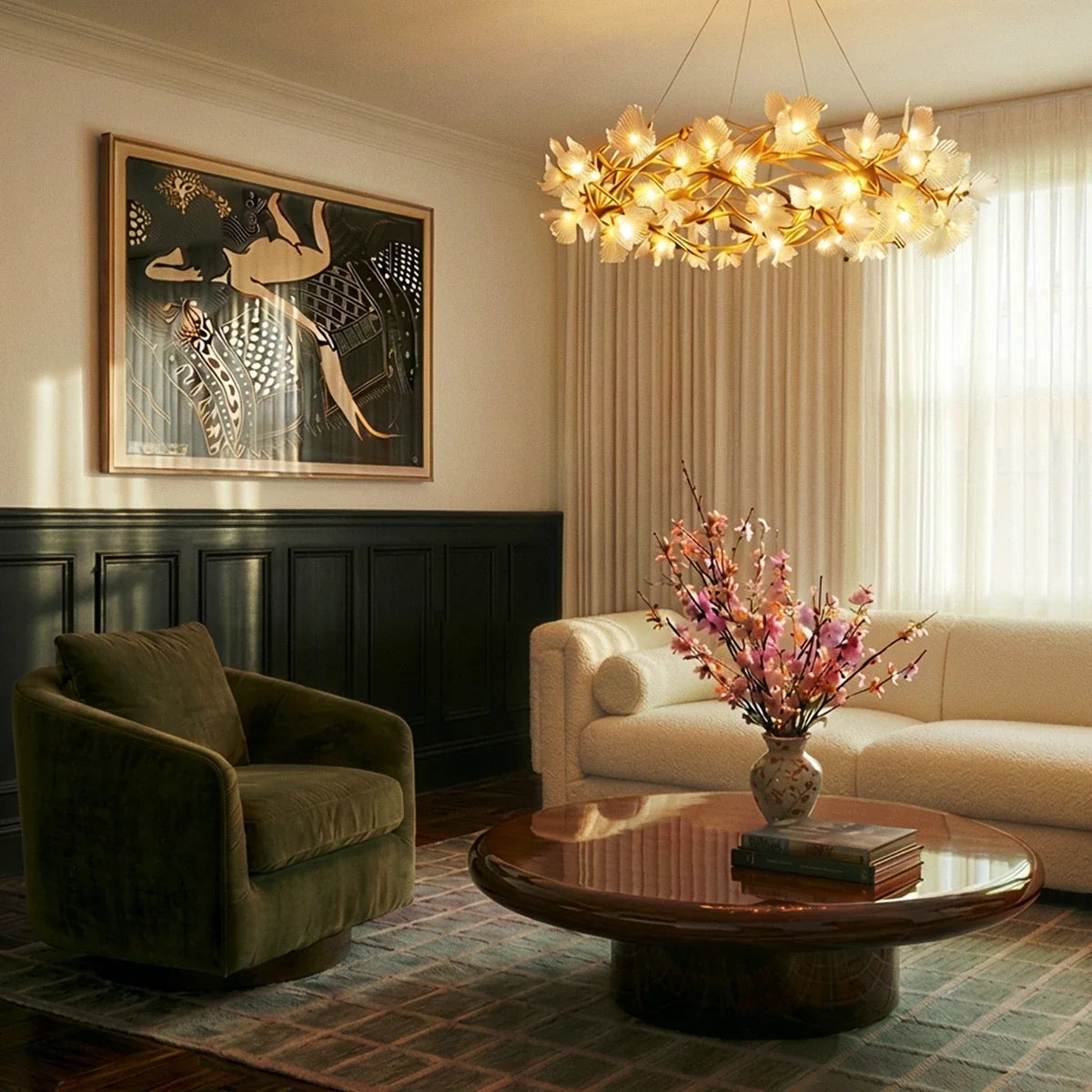 Petala Crystal Round Chandelier