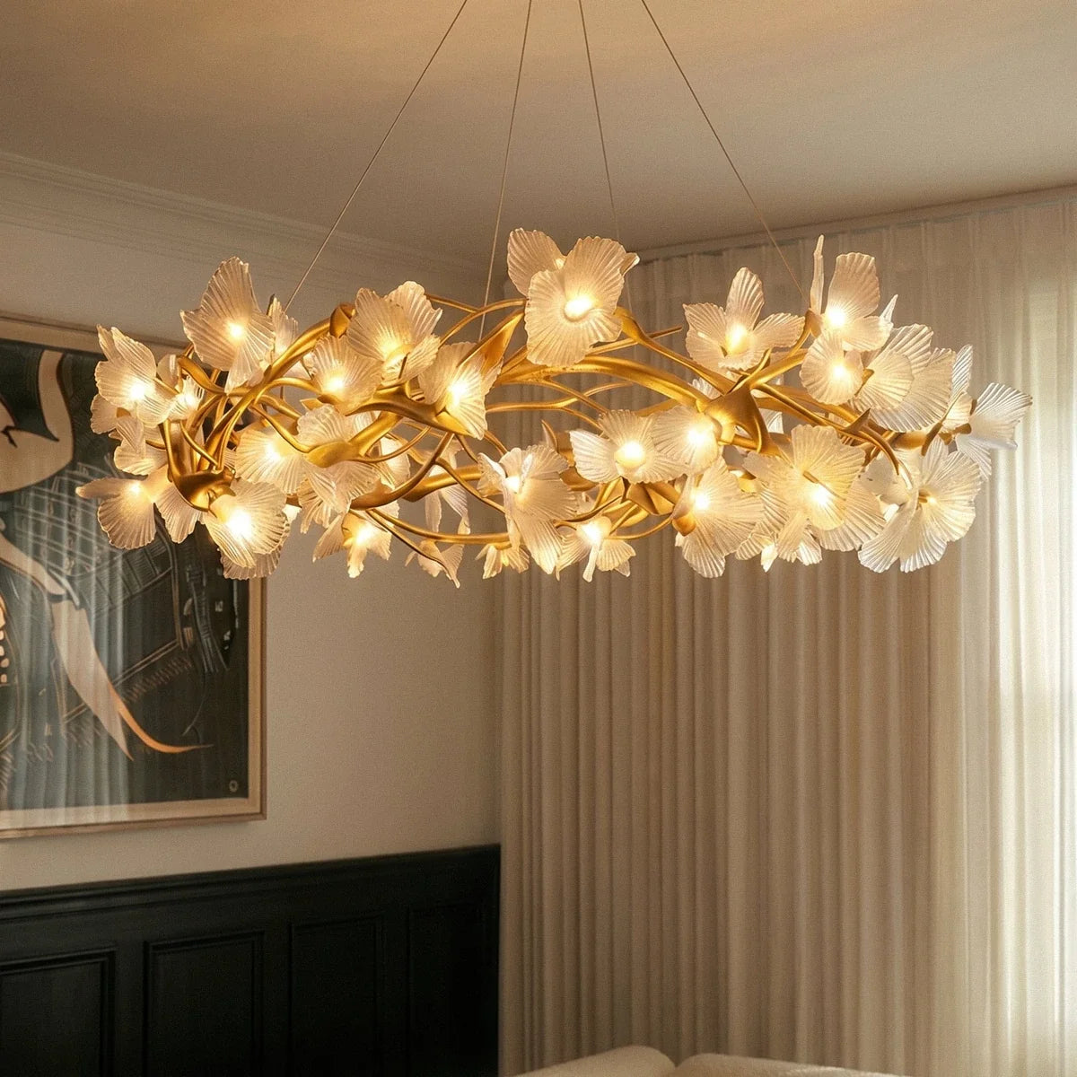 Petala Crystal Round Chandelier