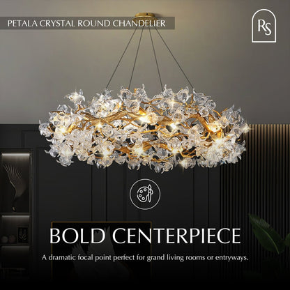 Petala Crystal Round Chandelier