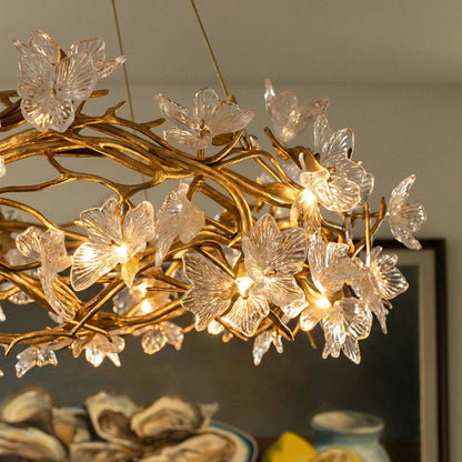 Petala Crystal Round Chandelier