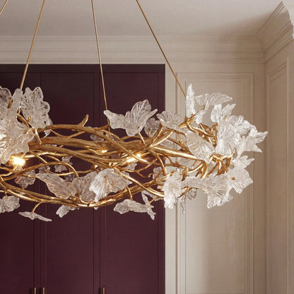 Petala Crystal Round Chandelier