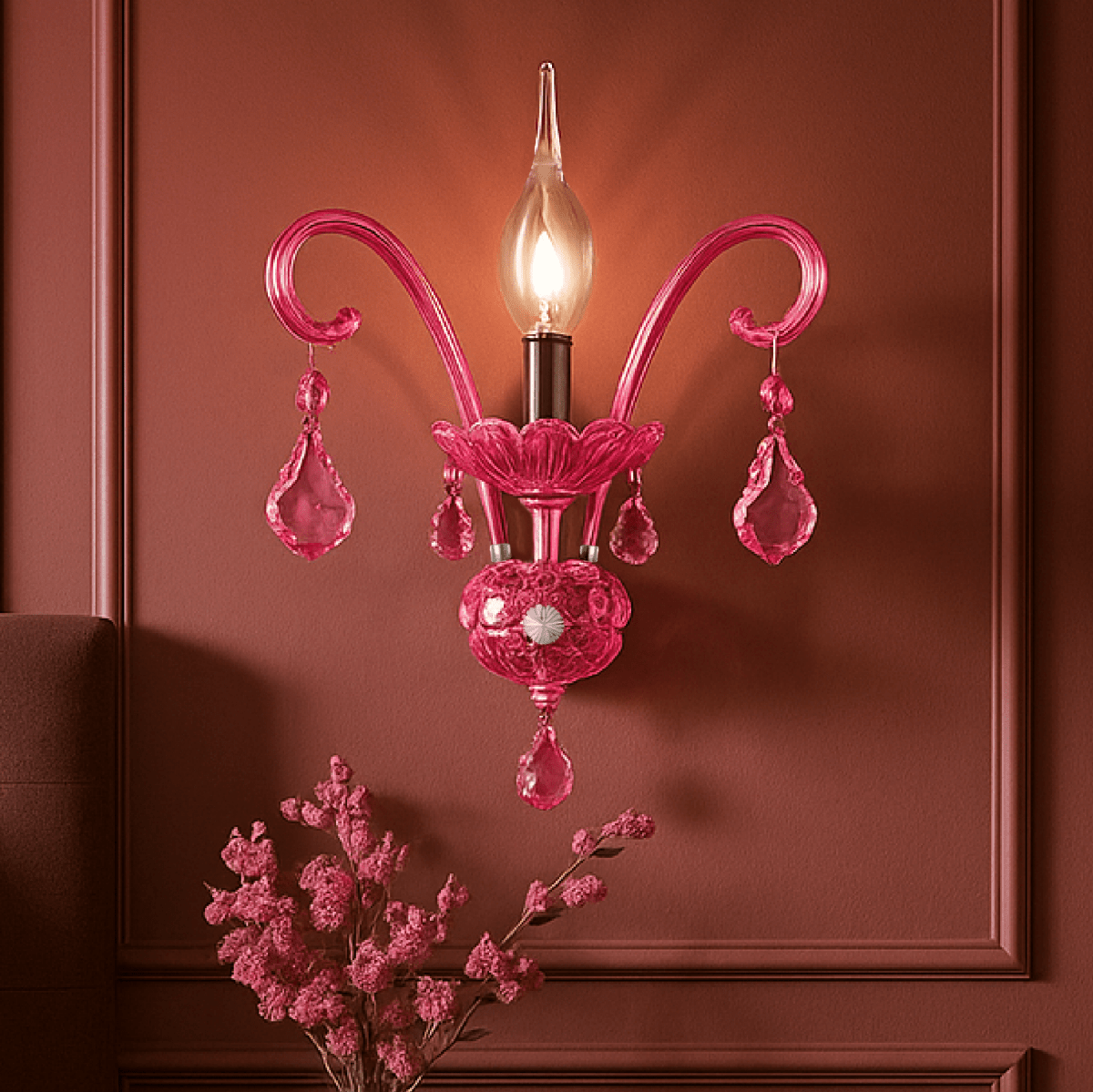 Pink Brigitte Wall Lamp