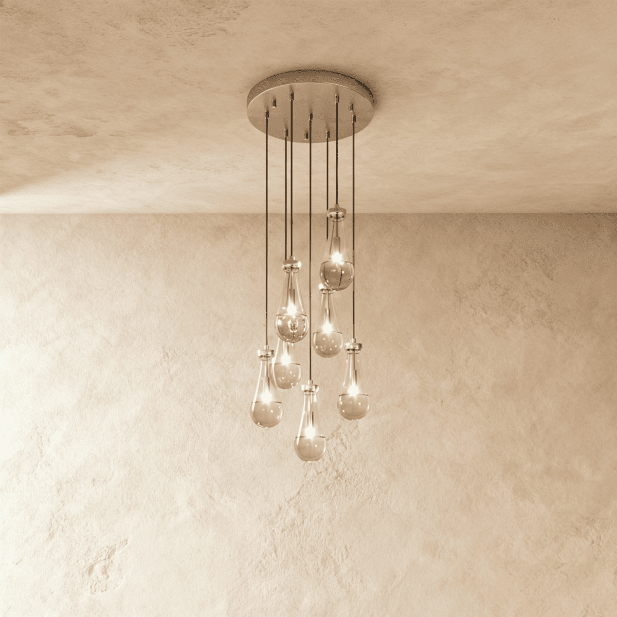 Pulcher Glass Tears Chandelier