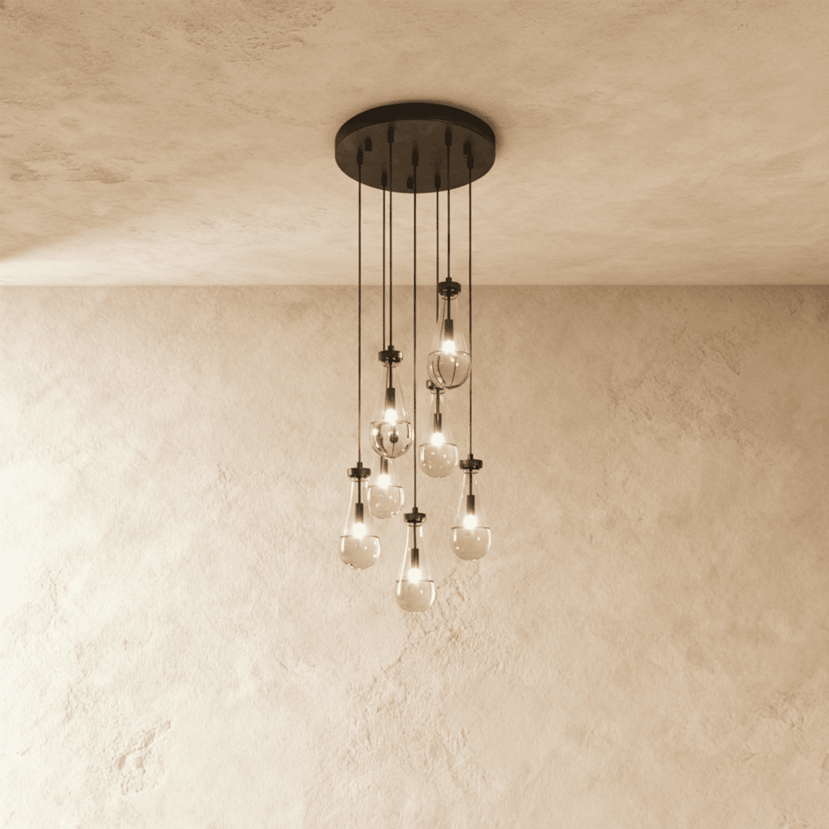 Pulcher Glass Tears Chandelier