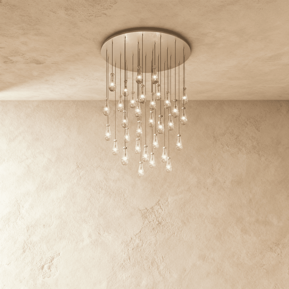 Pulcher Glass Tears Chandelier