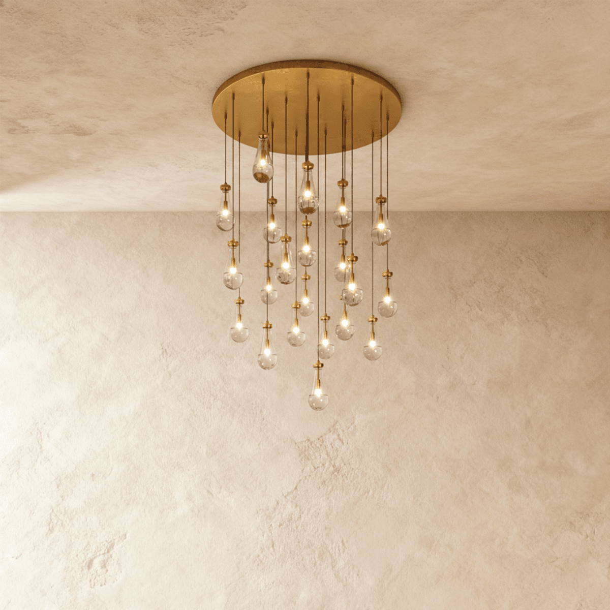 Pulcher Glass Tears Chandelier
