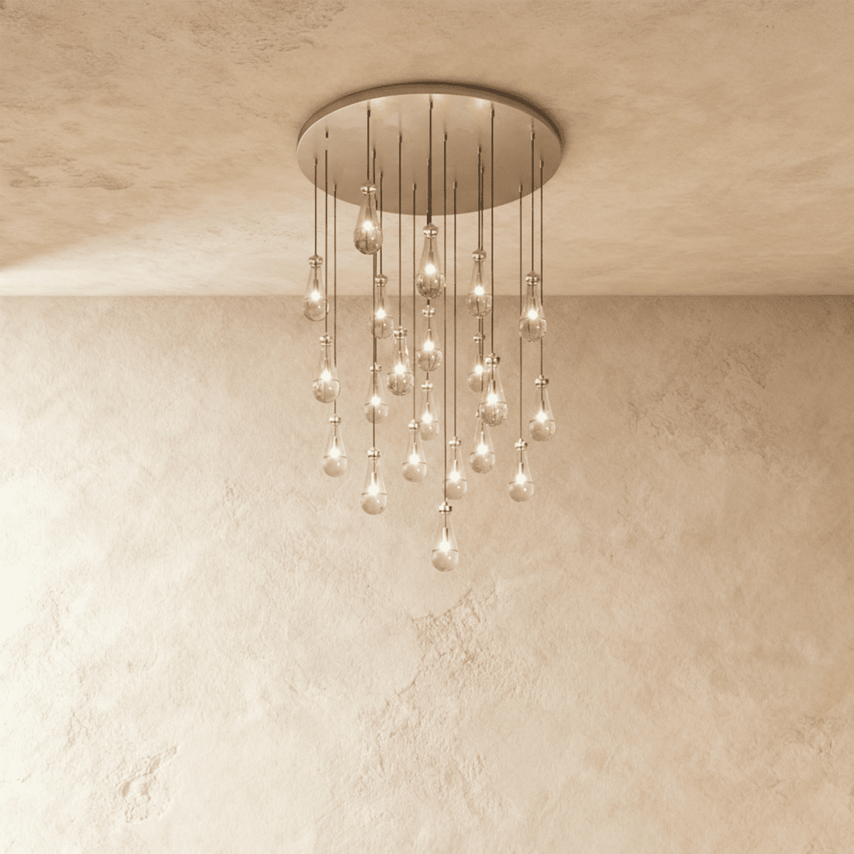 Pulcher Glass Tears Chandelier