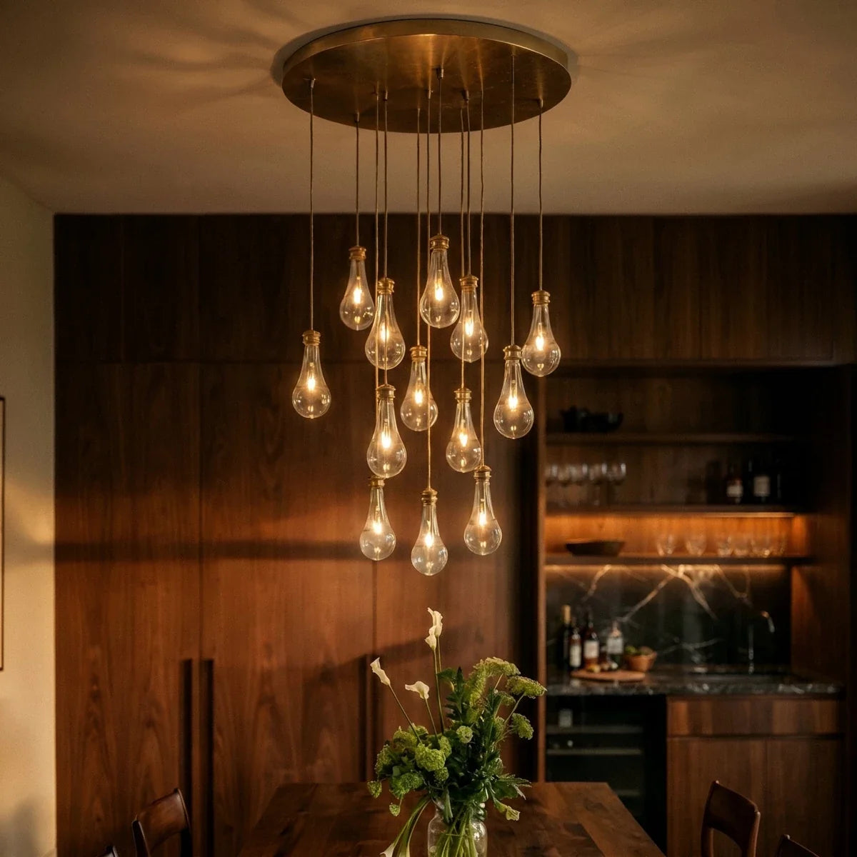 Pulcher Glass Tears Chandelier