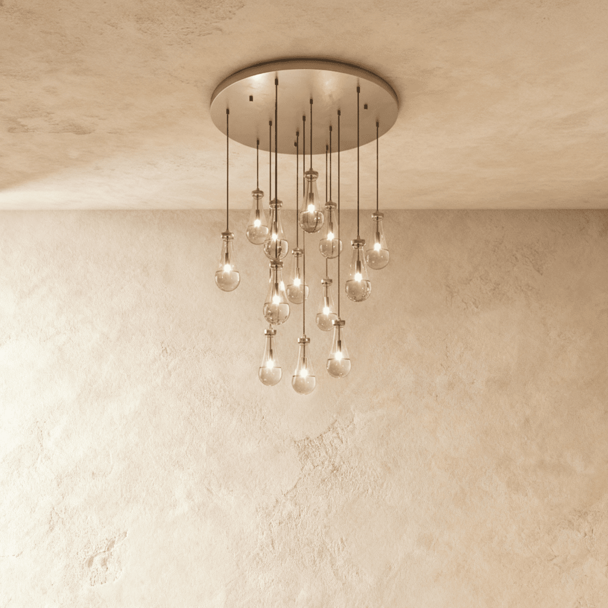 Pulcher Glass Tears Chandelier