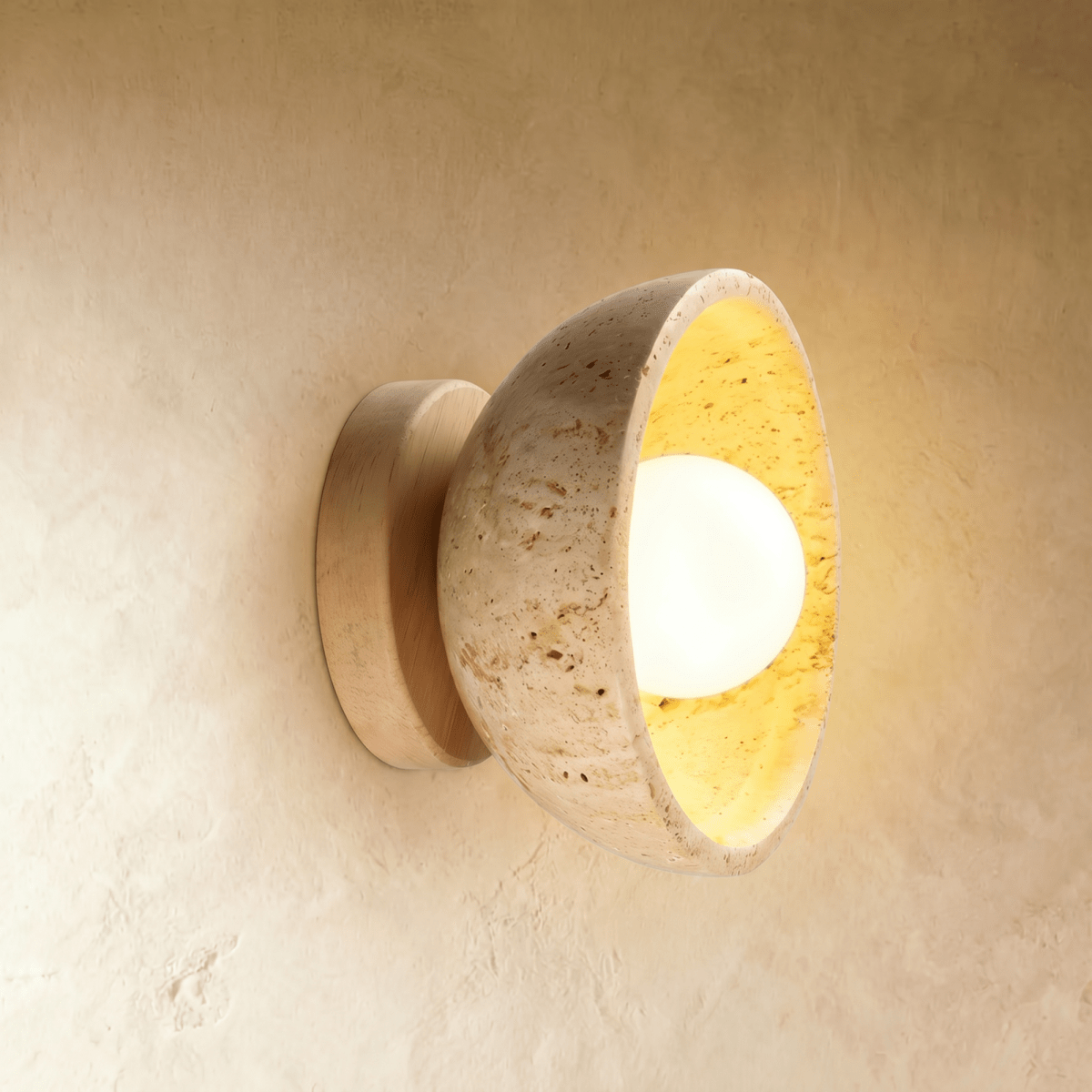 Pulkit Travertine Wall Lamp