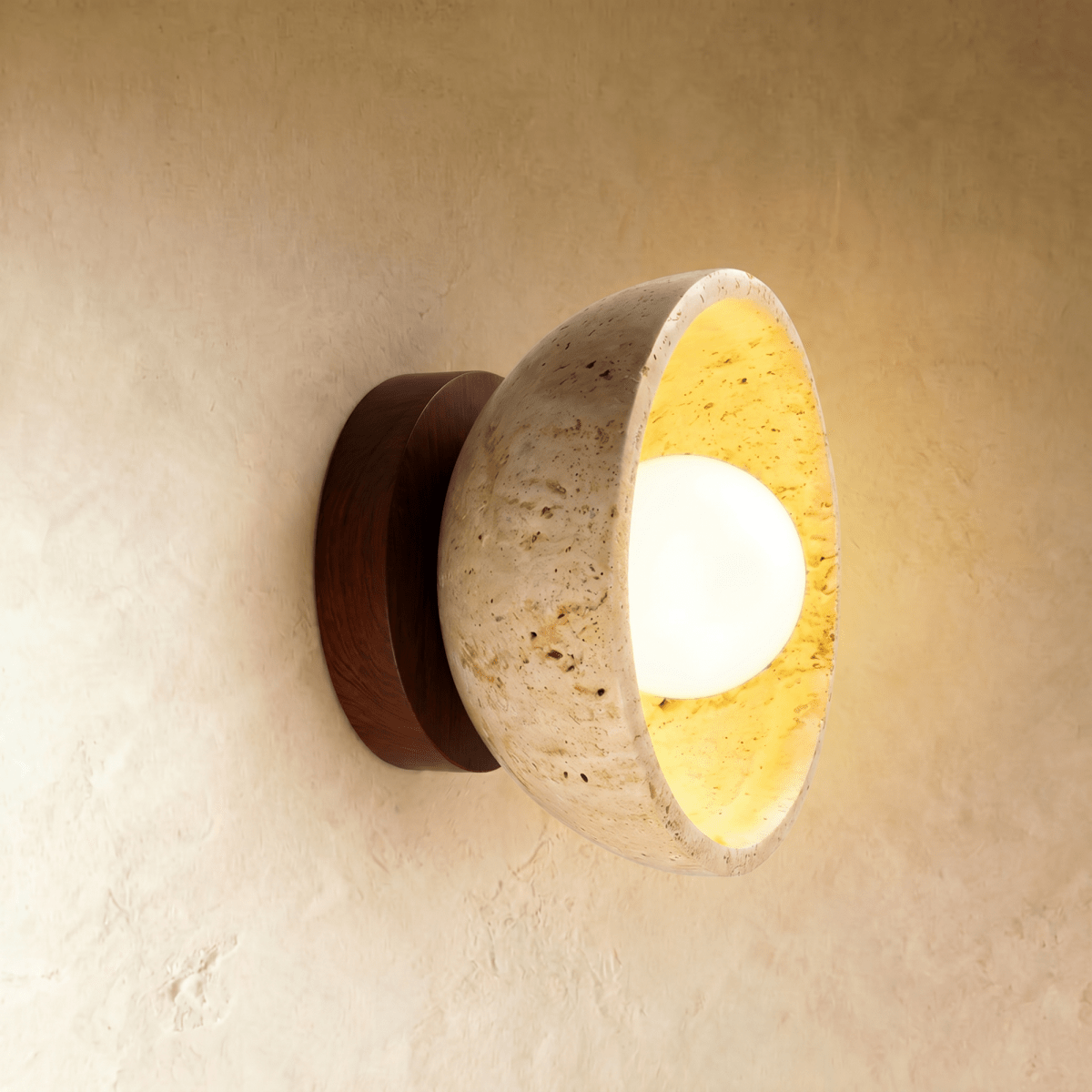Pulkit Travertine Wall Lamp