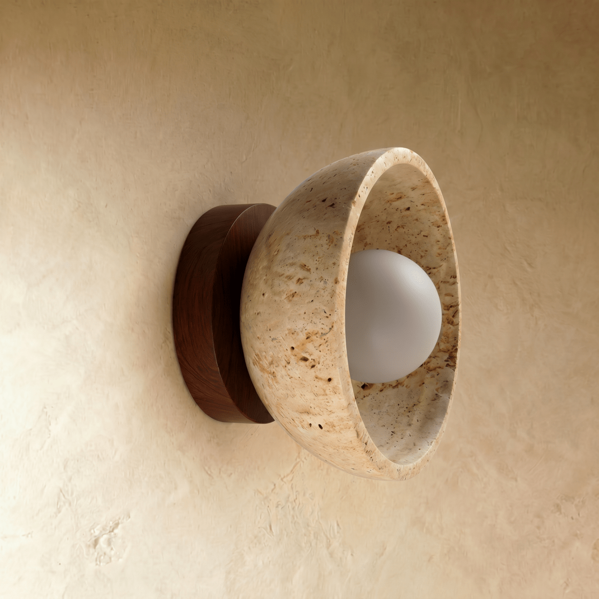 Pulkit Travertine Wall Lamp
