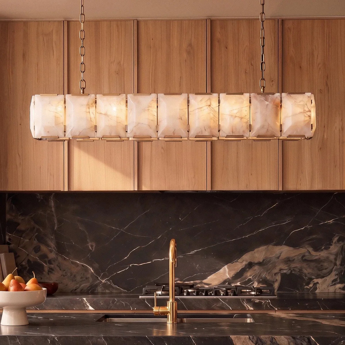 Sakhra Alabaster Linear Chandelier