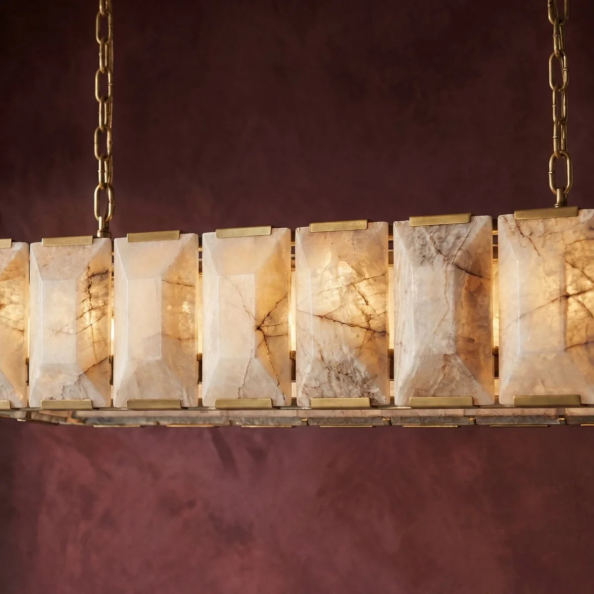 Sakhra Alabaster Linear Chandelier