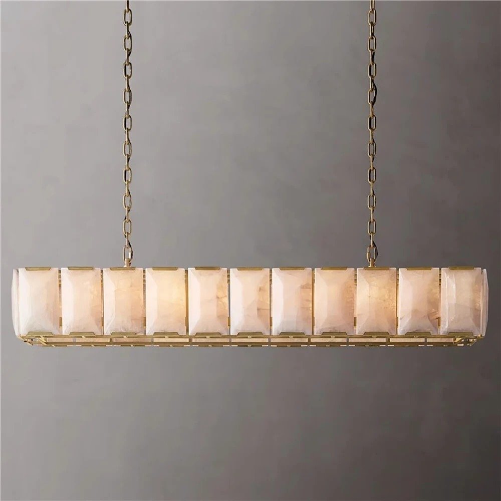 Sakhra Alabaster Linear Chandelier