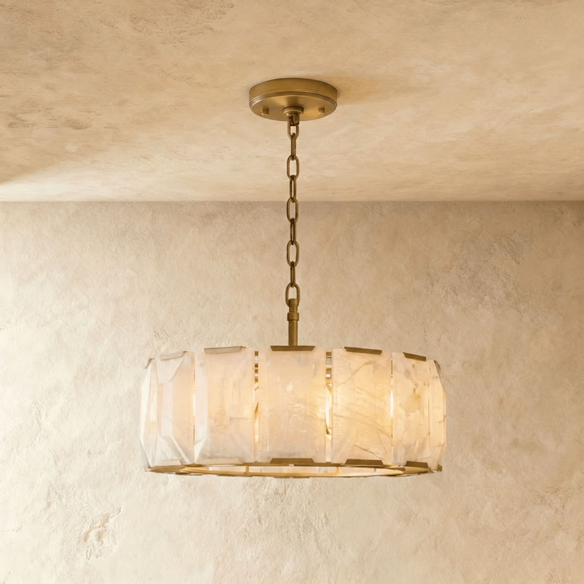 Sakhra Round Alabaster Chandelier