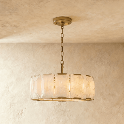 Sakhra Round Alabaster Chandelier