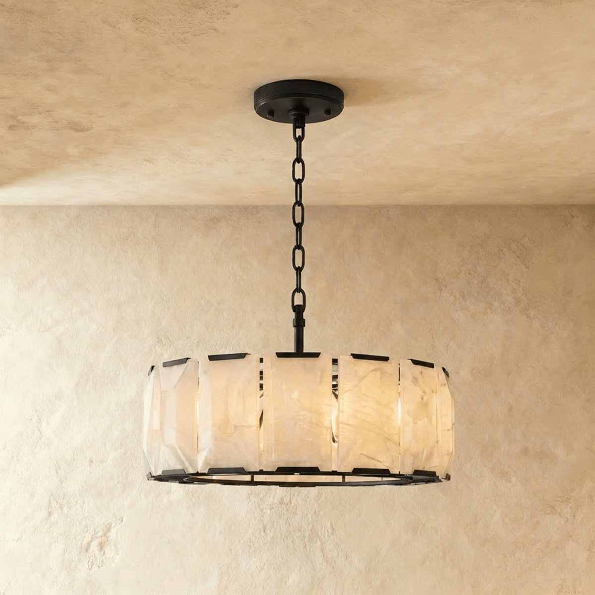 Sakhra Round Alabaster Chandelier