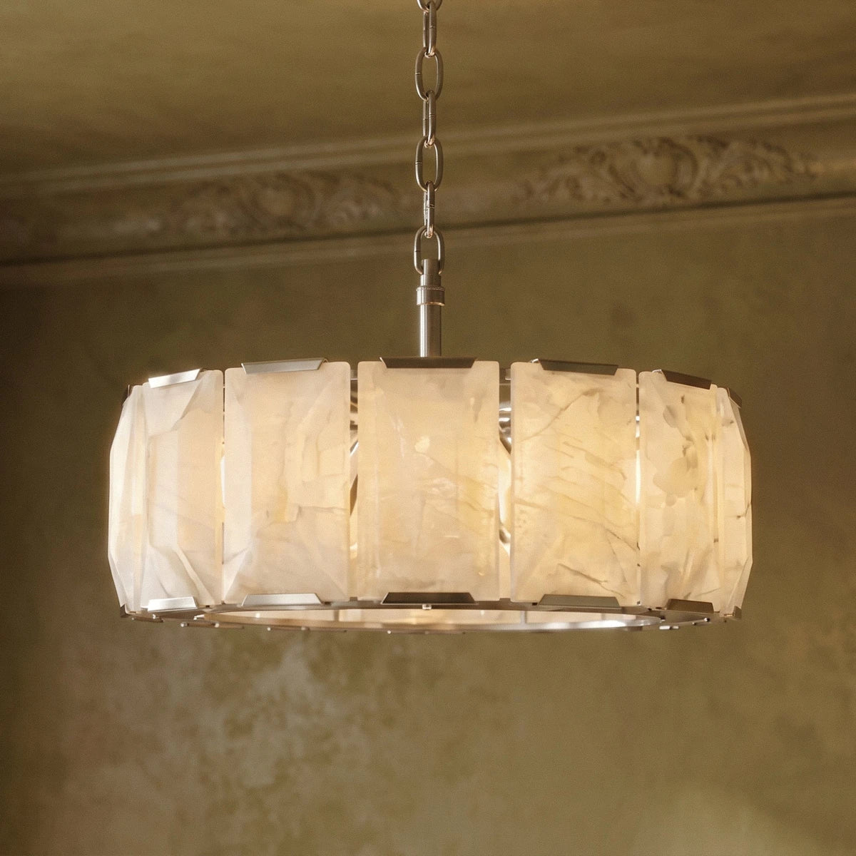 Sakhra Round Alabaster Chandelier