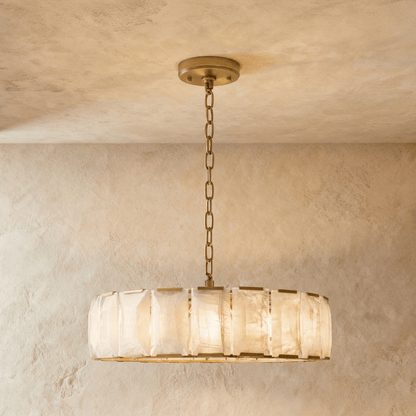 Sakhra Round Alabaster Chandelier