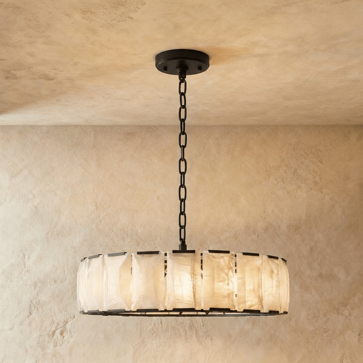 Sakhra Round Alabaster Chandelier