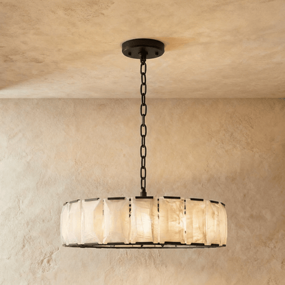 Sakhra Round Alabaster Chandelier