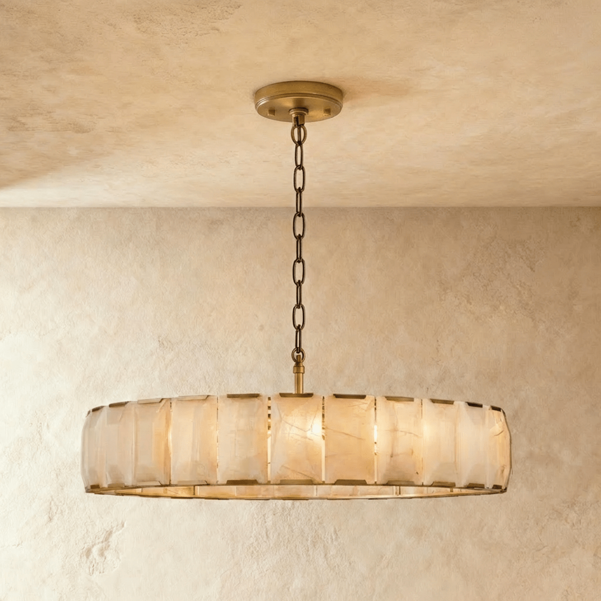 Sakhra Round Alabaster Chandelier