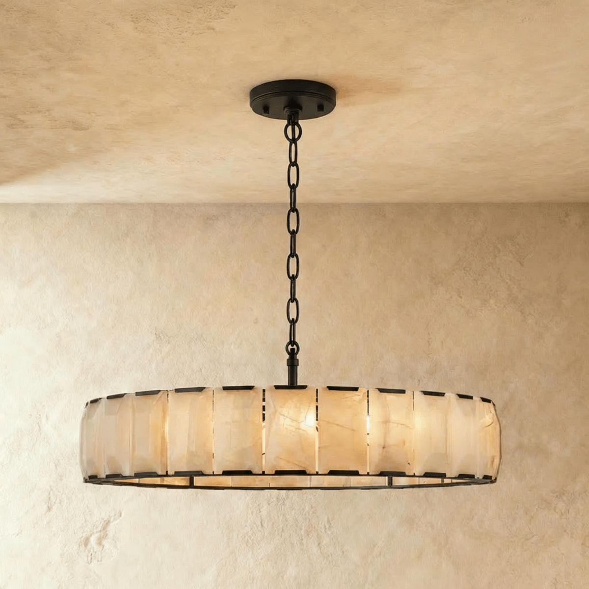 Sakhra Round Alabaster Chandelier