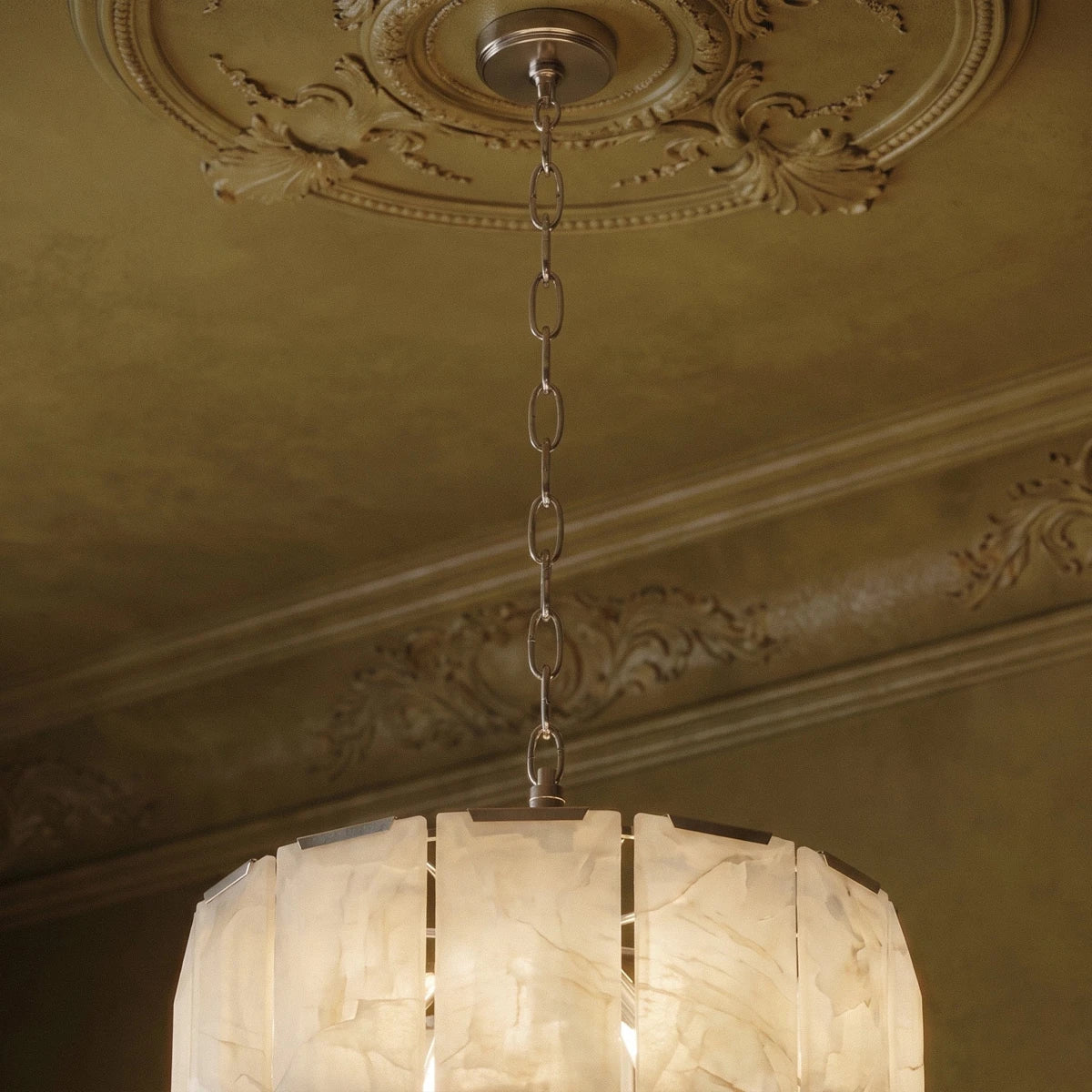 Sakhra Round Alabaster Chandelier