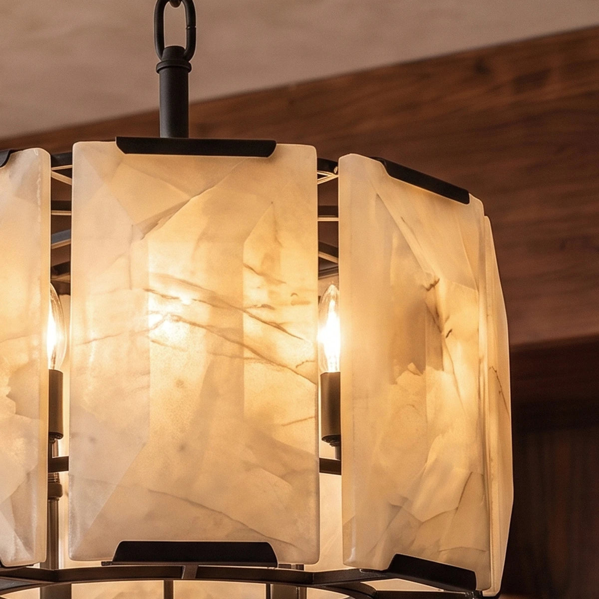 Sakhra Round Alabaster Chandelier
