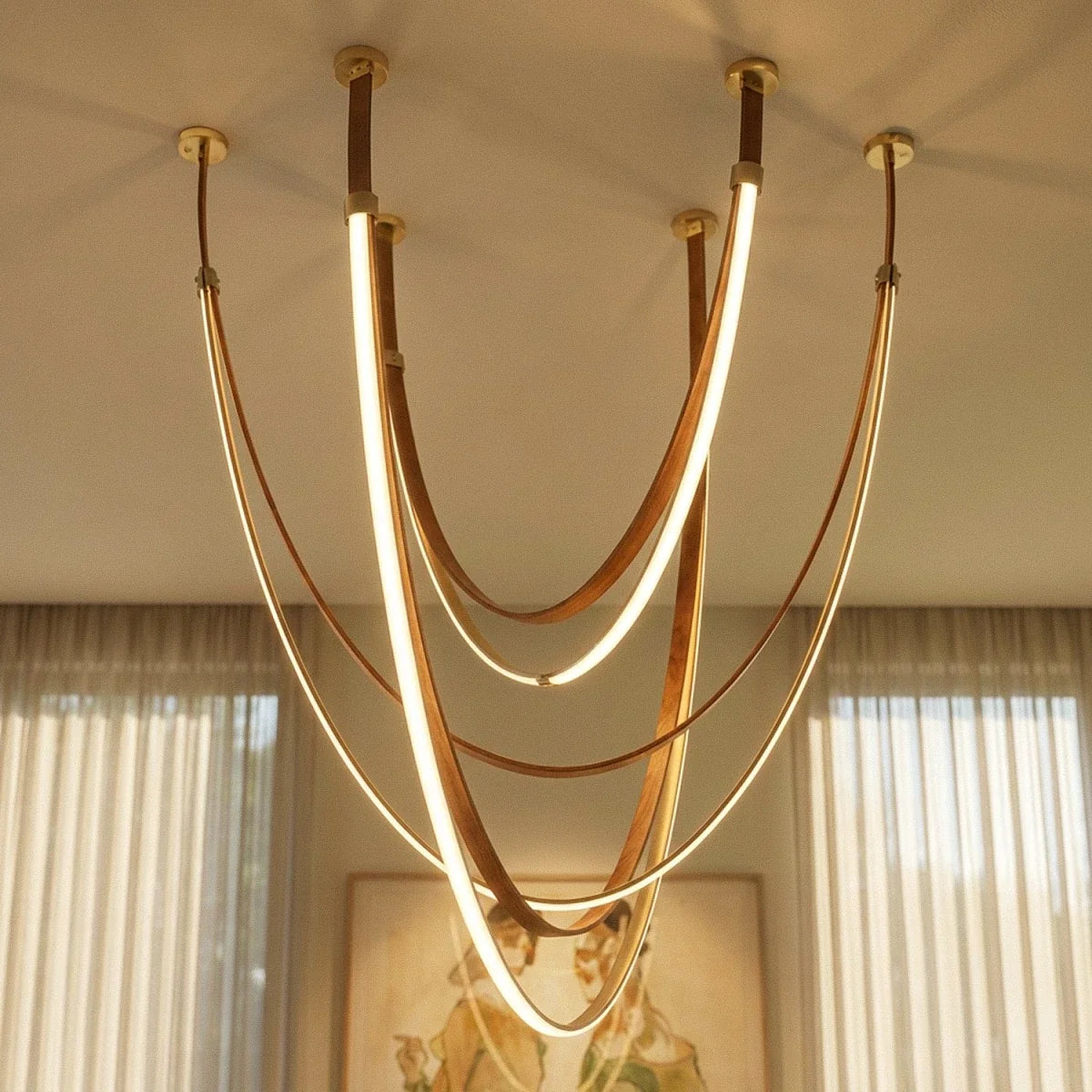 Shalom Leather Chandelier