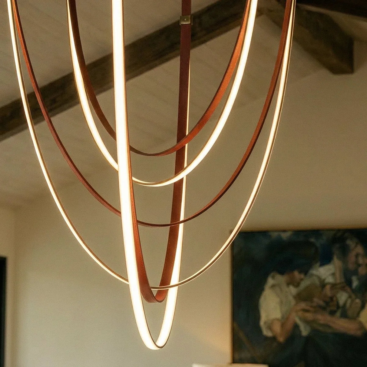 Shalom Leather Chandelier