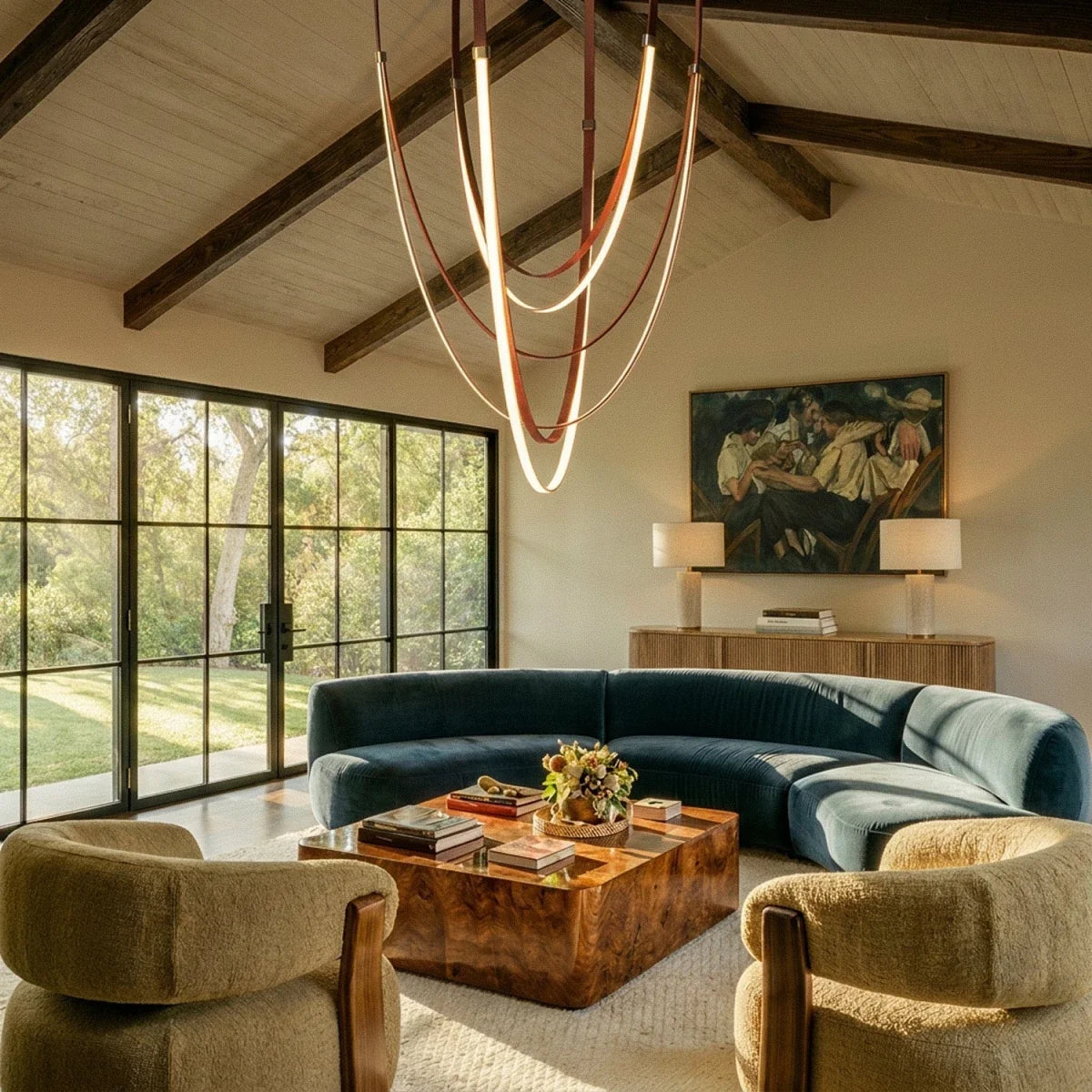 Shalom Leather Chandelier
