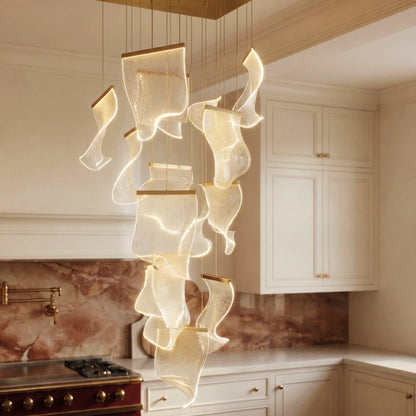 Sheets Chandelier (Rectangle Ceiling Mount)
