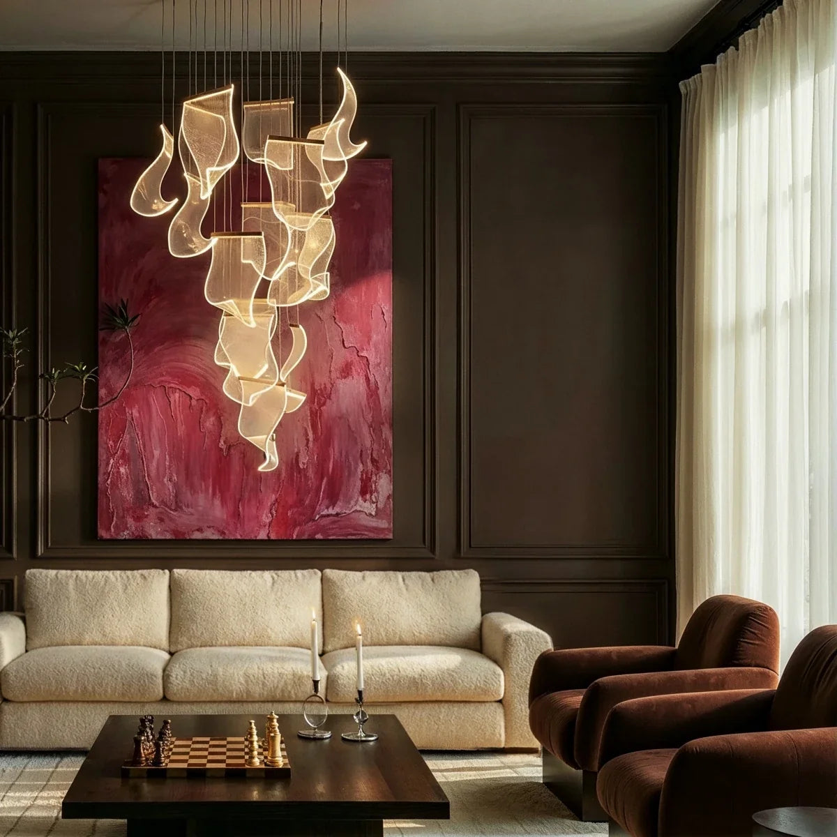 Sheets Chandelier (Rectangle Ceiling Mount)