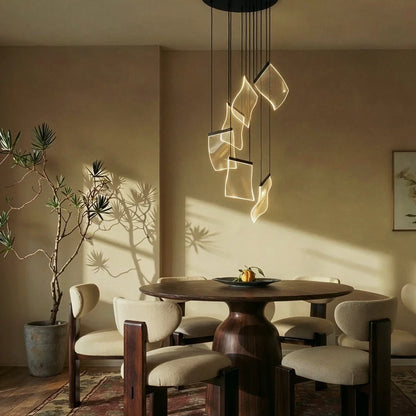 Sheets Chandelier (Round Ceiling Mount)