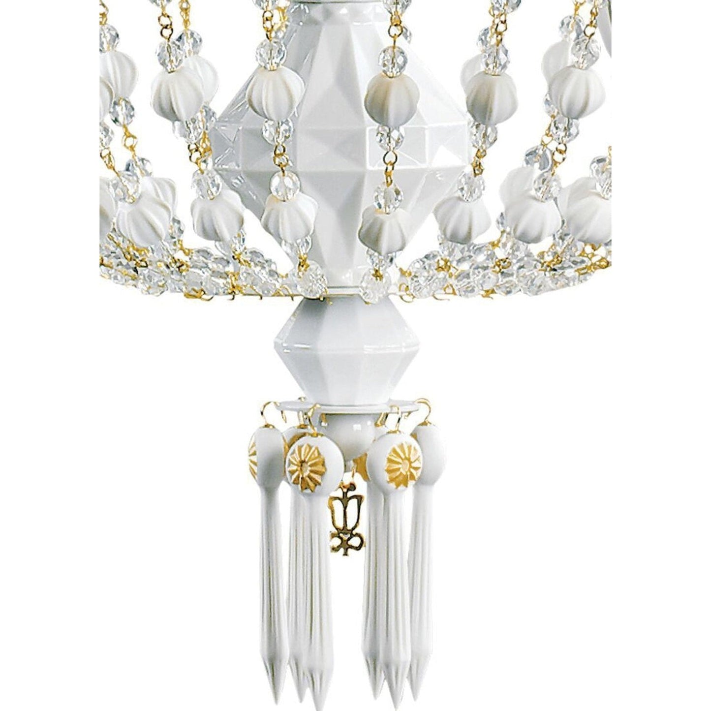 Six-Light Porcelain Tulip Chandelier