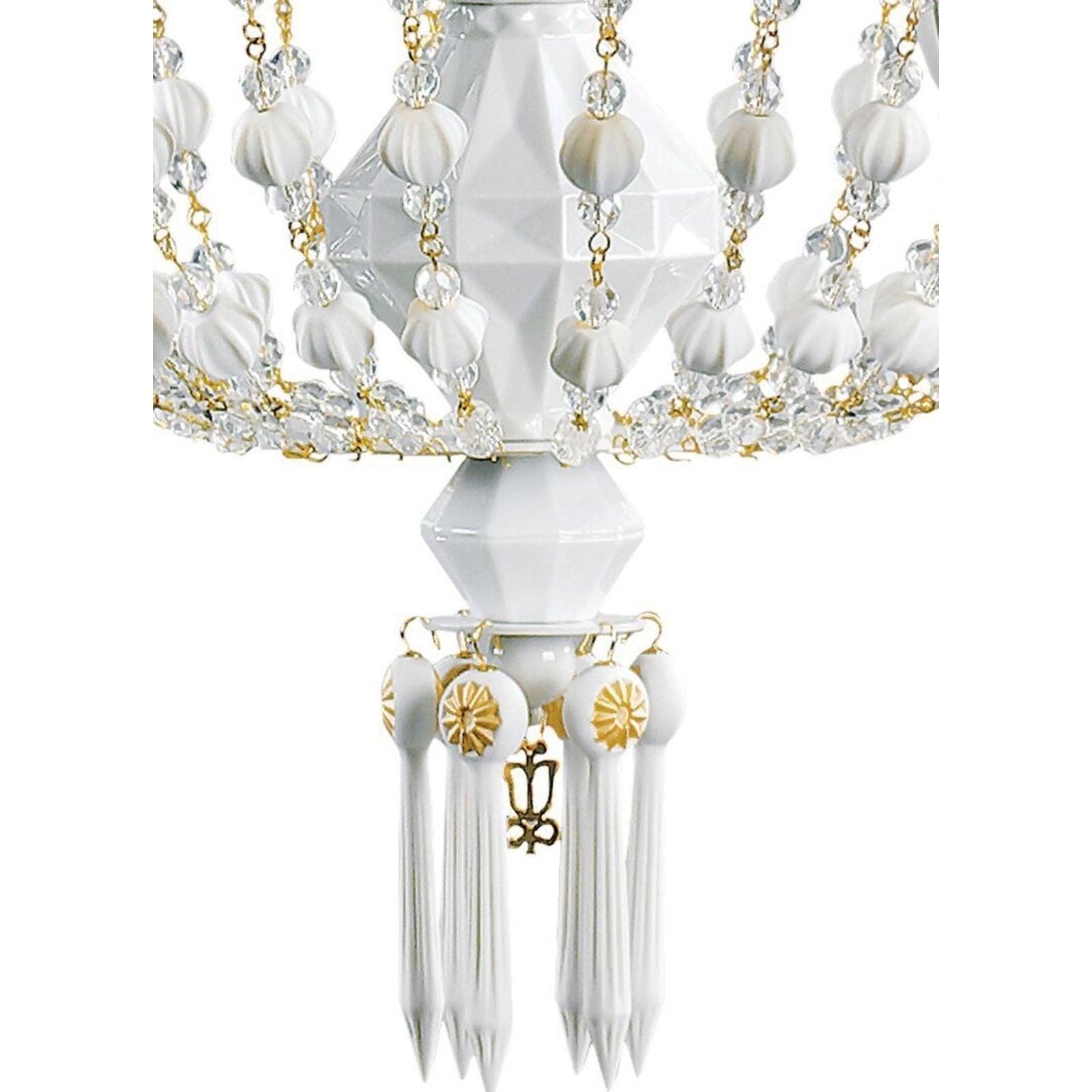 Six-Light Porcelain Tulip Chandelier