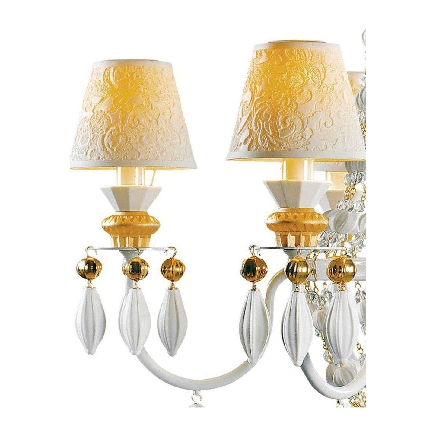 Six-Light Porcelain Tulip Chandelier