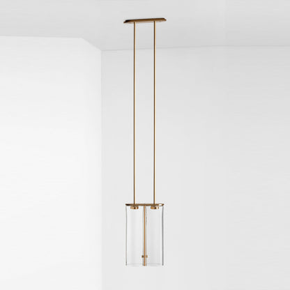 Slim White Glass Pendant Light
