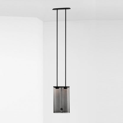 Slim White Glass Pendant Light