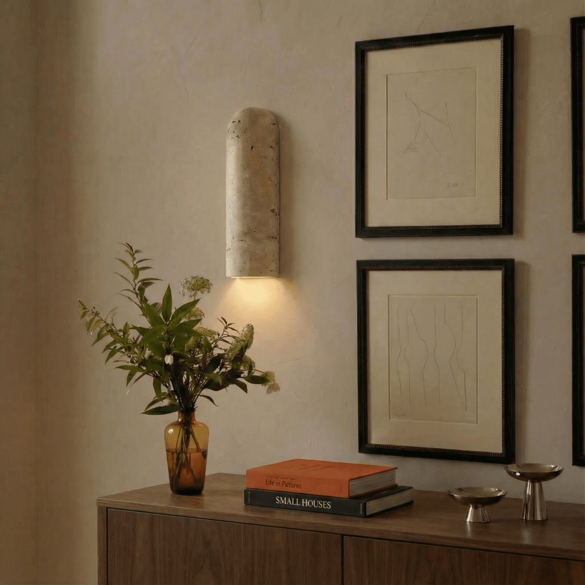 Solon Travertine Wall Lamp