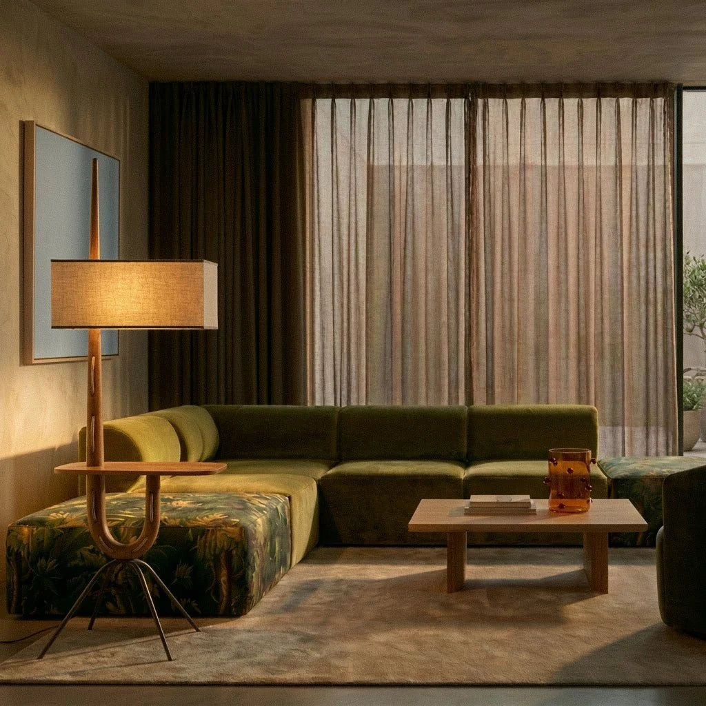 Solvaana Floor Lamp With Side Table